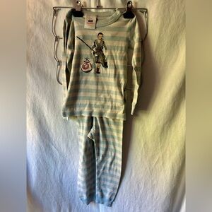 Star Wars 4T HannaJams Hanna Andersson Blue White Pajamas Long Sleeve Winter
